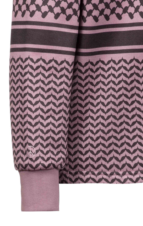 | color:rosa |yoga sweater keffiah rosa