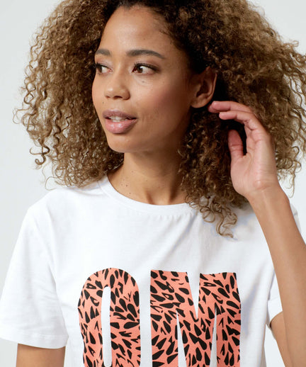 Loose T-Shirt OM Bio Baumwolle - orange | color:orange |yoga t-shirt OM orange