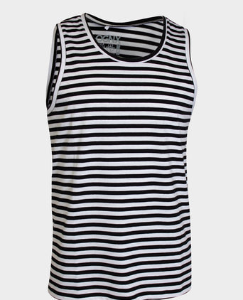 Tank Perfect Basic organic cotton - white | color:weiss |yoga tank gestreift männer