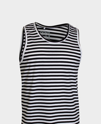 Tank Perfect Basic Bio Baumwolle - weiss | color:weiss |yoga tank gestreift männer
