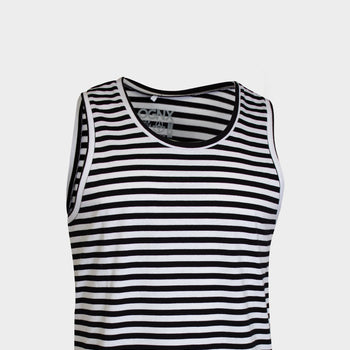 Tank Perfect Basic Bio Baumwolle - weiss | color:weiss |yoga tank gestreift männer