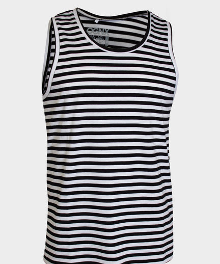 Tank Perfect Basic organic cotton - white | color:weiss |yoga tank gestreift männer