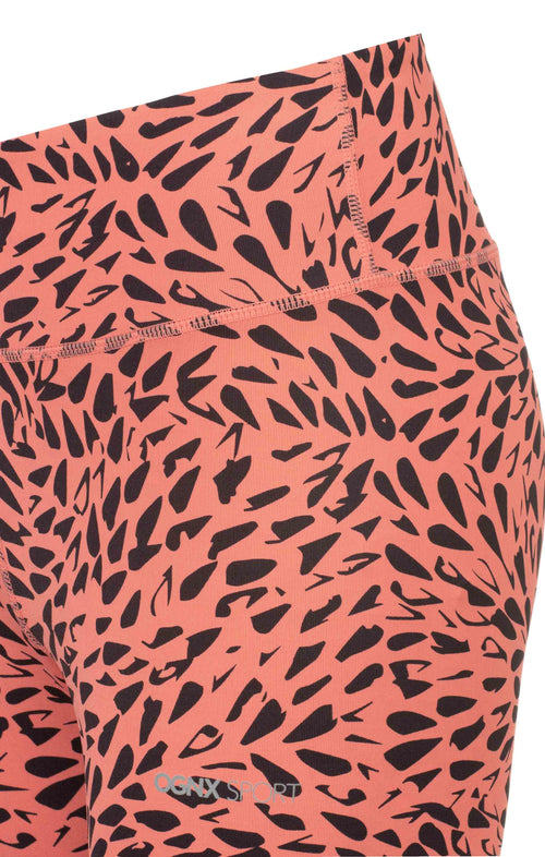 | color:orange |sport leggings yoga polyester orange gemustert