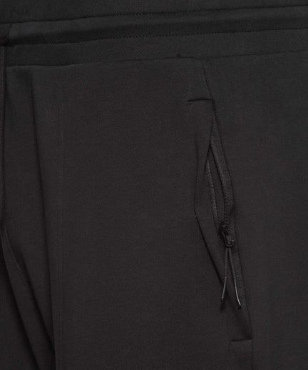 Jog Pants Deluxe Bio Baumwolle - schwarz | color:schwarz |yoga hose schwarz tasche reißverschluss