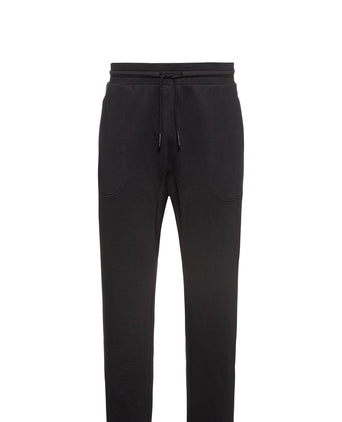 Jog Pants Deluxe Bio Baumwolle - schwarz | color:schwarz |yoga hose schwarz tasche reißverschluss