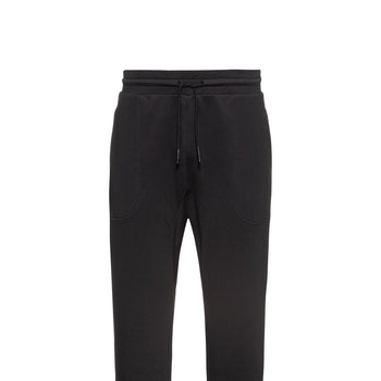 Jog Pants Deluxe Bio Baumwolle - schwarz | color:schwarz |yoga hose schwarz tasche reißverschluss