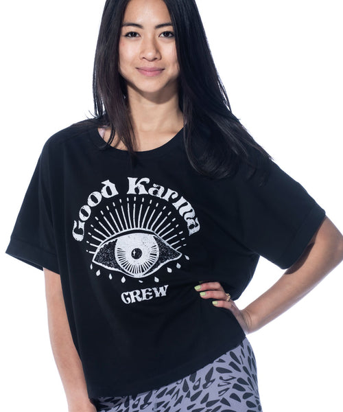 | color:schwarz |yoga t-shirt LYLA Soul Yoga schwarz yoga |t-shirt Good Karma Crew ognx 108