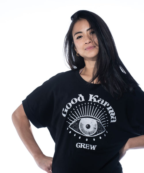 | color:schwarz |yoga t-shirt LYLA Soul Yoga schwarz yoga |t-shirt Good Karma Crew ognx 108