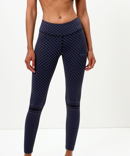 Leggings Keffiah polyamide ♻️ - blue | color:blau |yoga leggings blau keffiah