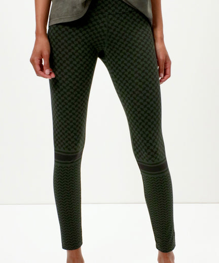 Leggings Keffiah organic cotton - green | color:grün |yoga leggings grün baumwolle keffiah