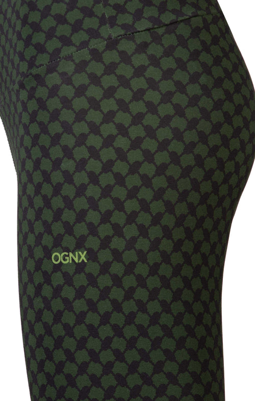 | color:grün |yoga leggings grün baumwolle keffiah