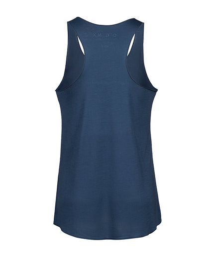 Loose Tank Lotus Flower Tencel™ - blue | color:blau |yoga tank lotus flower tencel |yoga kleidung