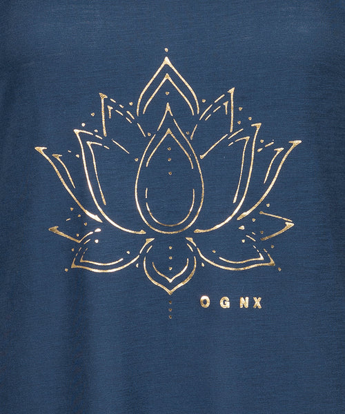 | color:blau |yoga tank lotus flower tencel |yoga kleidung