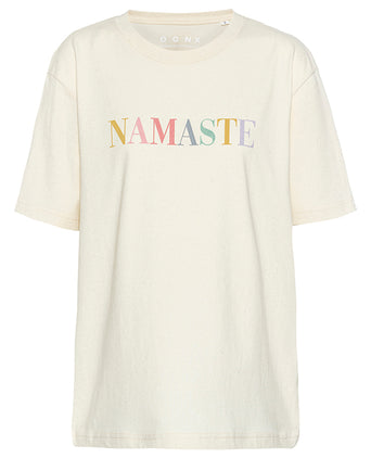 Loose T-Shirt Namaste organic cotton - white | color:weiss |yoga t-shirt namaste weiss