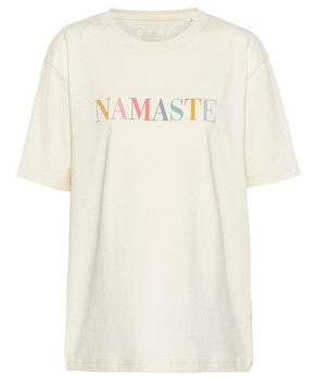Loose T-Shirt Namaste organic cotton - white | color:weiss |yoga t-shirt namaste weiss