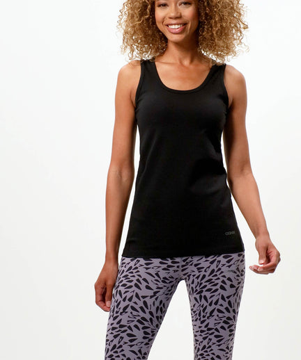 Basic Tank 2.0 organic cotton - black | color:schwarz |enges yoga tank schwarz baumwolle