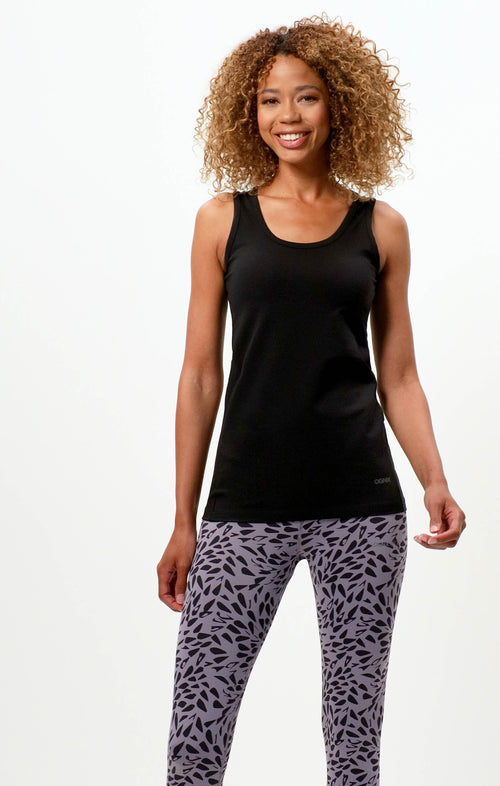 | color:schwarz |enges yoga tank schwarz baumwolle