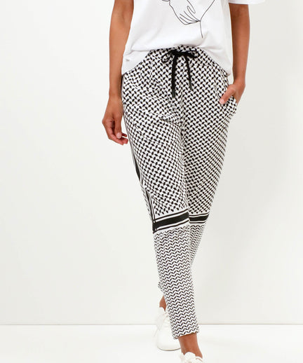 Harem Pants Keffiah organic cotton - white | color:weiss |yoga hose weiss |yoga harem pants weiss keffiah muster |yoga kleidung