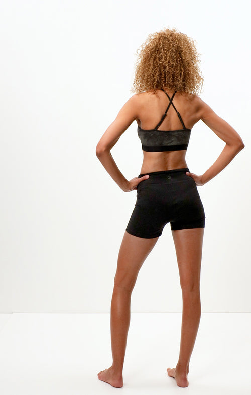 | color:schwarz |hot yoga shorts schwarz baumwolle