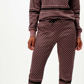 Jog Pants Keffiah (Slim Fit) - rosa | color:rosa |yoga hose rosa keffiah |yogakleidung