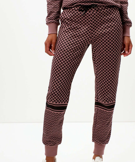 Jog Pants Keffiah (Slim Fit) - pink | color:rosa |yoga hose rosa keffiah |yogakleidung