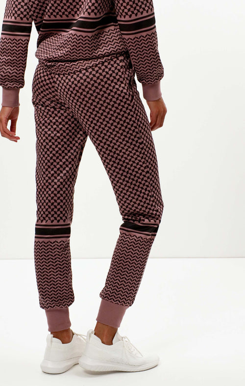 | color:rosa |yoga hose rosa keffiah |yogakleidung