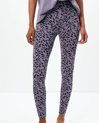 Leggings Leaf Polyamid ♻️ - lila | color:lila |yoga leggings nachhaltig lila