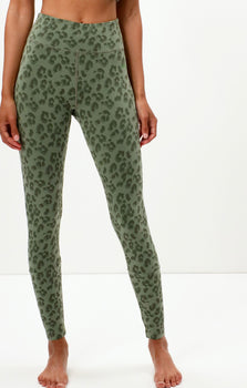 Summer leggings Leo Tencel™ organic cotton - green | color:green |leggings leo cotton tencel green