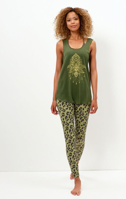 | color:grün |yoga tank lotus tencel |yoga kleidung