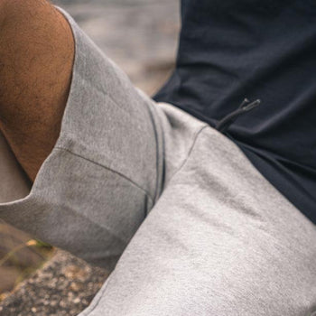 Perfect Shorts Bio Baumwolle - grau | color:grau |yoga shorts männer grau bio baumwolle