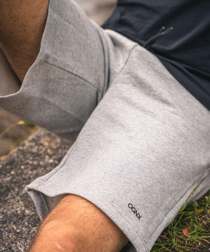 Perfect shorts organic cotton - gray | color:grau |yoga shorts männer grau bio baumwolle