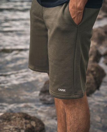 Perfect shorts organic cotton - green | color:grün |yoga shorts männer grün bio baumwolle