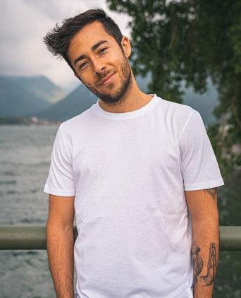 T-Shirt Perfect Basic Bio Baumwolle - weiss | color:weiss |yoga t-shirt männer weiss