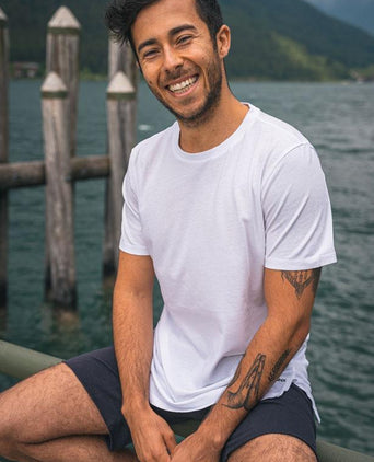 T-shirt Perfect Basic organic cotton - white | color:weiss |yoga t-shirt männer weiss