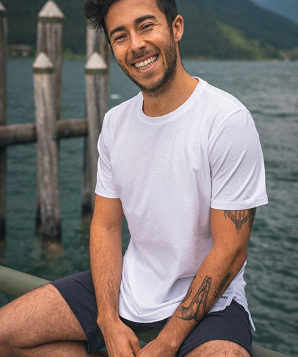 T-shirt Perfect Basic organic cotton - white | color:weiss |yoga t-shirt männer weiss