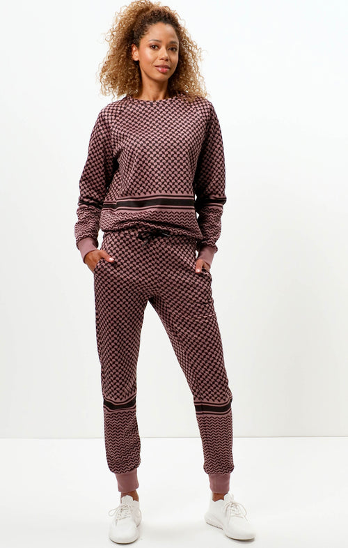 | color:rosa |yoga sweater keffiah rosa