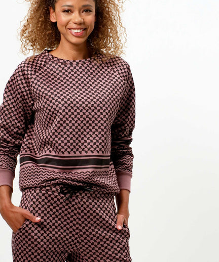 Sweatshirt Keffiah (Slim Fit) - pink | color:rosa |yoga sweater keffiah rosa