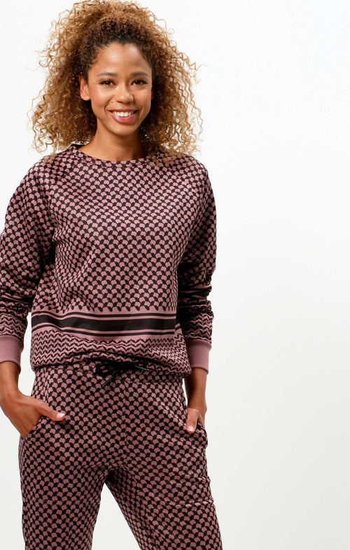 | color:rosa |yoga sweater keffiah rosa