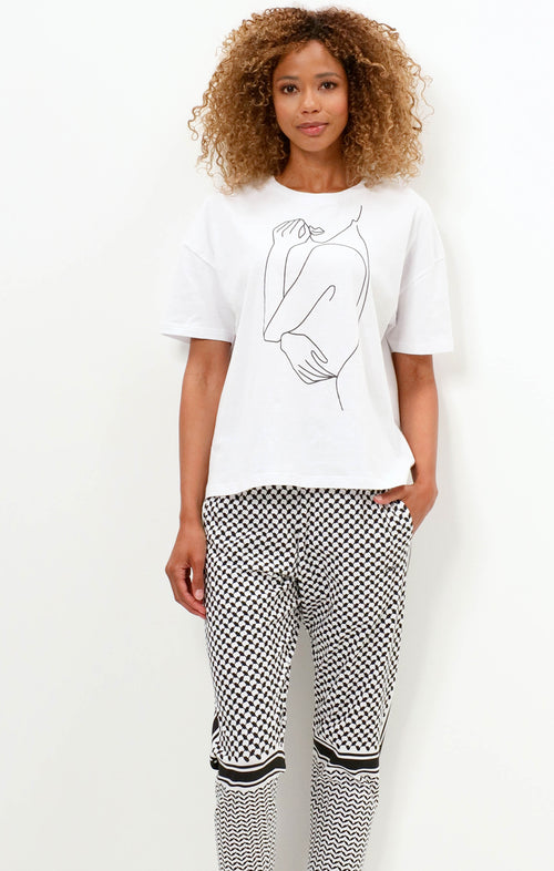 | color:weiß |yoga T-shirt weiß one line