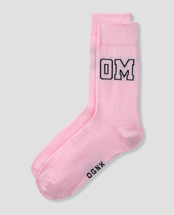 Yoga socks OM organic cotton - pink | color:rosa |yoga socken OM druck rosa