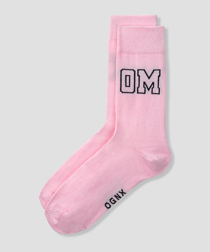 Yoga socks OM organic cotton - pink | color:rosa |yoga socken OM druck rosa