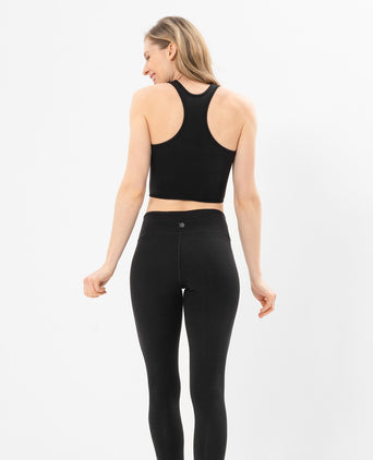| color:schwarz | yoga damen basic leggings luna | tencel bio baumwolle | leggings basic | yoga damen leggings nachhaltig