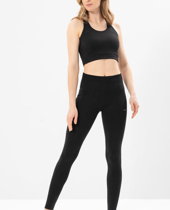 | color:schwarz | yoga damen basic leggings luna | tencel bio baumwolle | leggings basic | yoga damen leggings nachhaltig