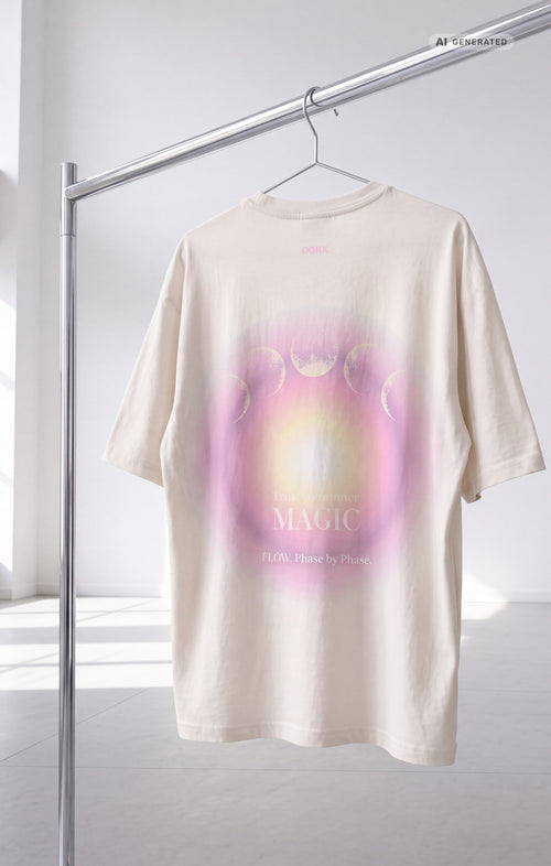 Yoga Boxy T-Shirt 2.0 Aura Bio Baumwolle Sora - weiß – AI GENERATED / KI-GENERIERT