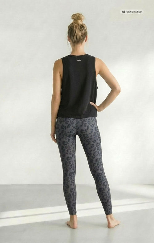Yoga Boxy Tank Sun Bio Baumwolle Tencel™ Tula - schwarz – AI GENERATED / KI-GENERIERT