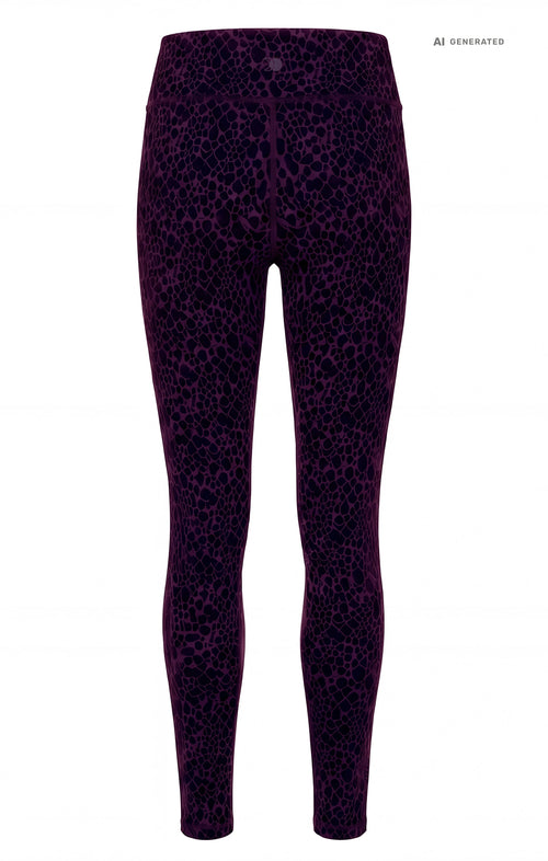 Yoga Soft Leggings 2.0 Animal Bio Baumwolle Luna - weinrot – AI GENERATED / KI-GENERIERT