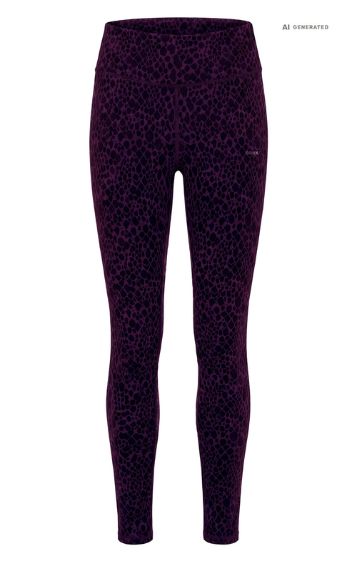 Yoga Soft Leggings 2.0 Animal Bio Baumwolle Luna - weinrot – AI GENERATED / KI-GENERIERT