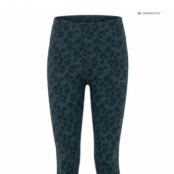 Yoga Soft Leggings 2.0 Leo Bio Baumwolle Luna - waldgrün – AI GENERATED / KI-GENERIERT