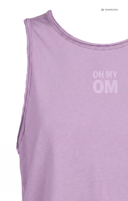 Yoga Tank OH MY OM Bio Baumwolle Tencel™ Tari - lila – AI GENERATED / KI-GENERIERT