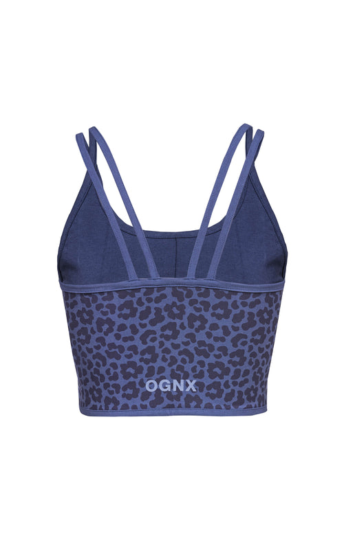 | color:blau | yoga damen bh top cloe | tencel bio baumwolle | bra leo flower print | yoga damen bh nachhaltig